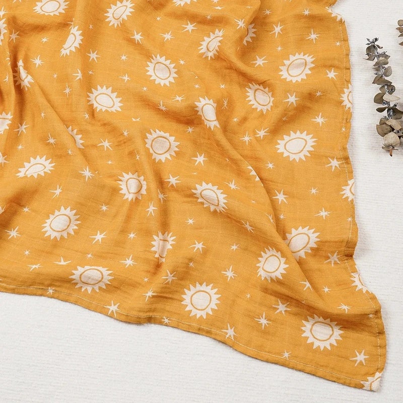 Bluejw 2 Layers Muslin Swaddle Blankets for Newborn - Soft Receiving Blanket Swaddlers - Baby Wrap - Image 1