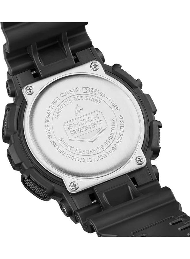جي شوك ساعة رجالية رقمية - أنالوج بحزام راتنج أسود  للرجال - Image 4