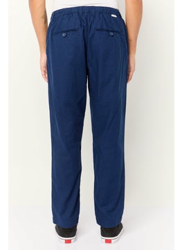 Gazzarrini Men Regular Fit Solid Chino Pants, Blue  - Image 2