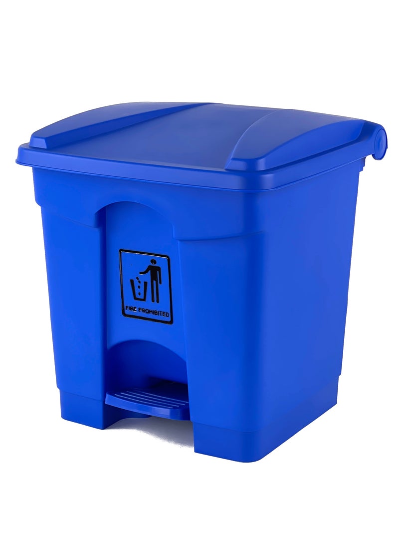جاتور سلة مهملات بلاستيك جيتور مع فتحة دواسة سعة 30 لتر باللون الأزرق - Image 1