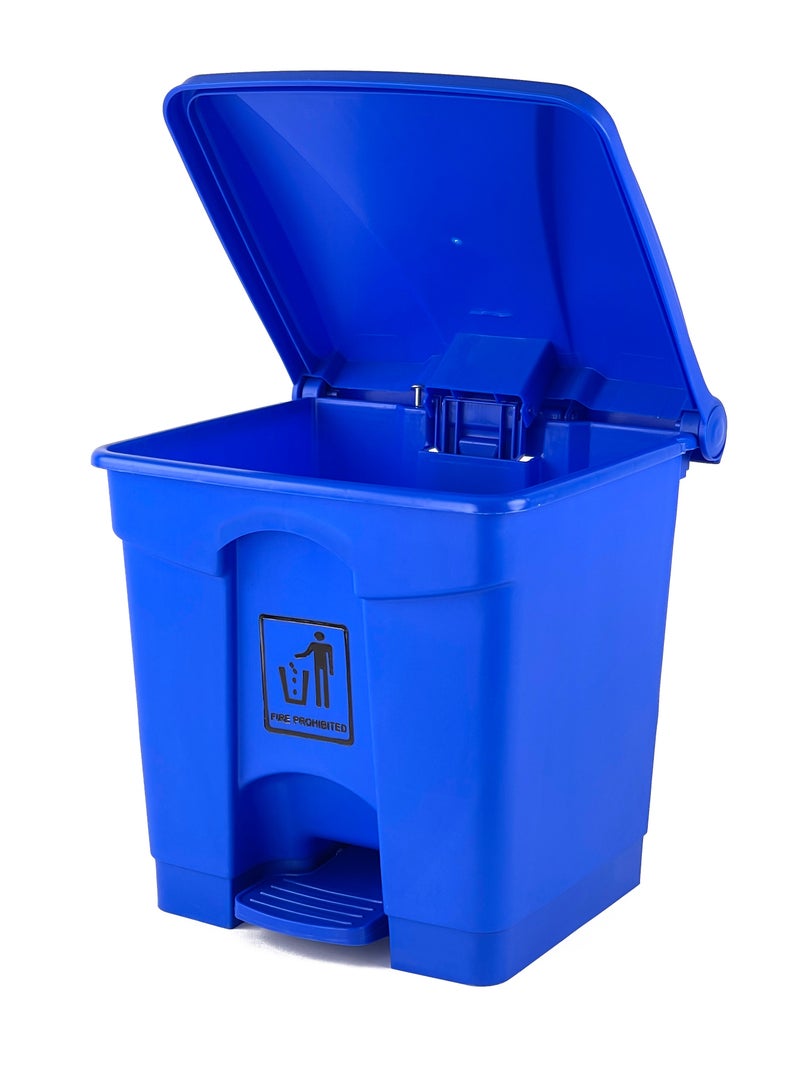 جاتور سلة مهملات بلاستيك جيتور مع فتحة دواسة سعة 30 لتر باللون الأزرق - Image 2