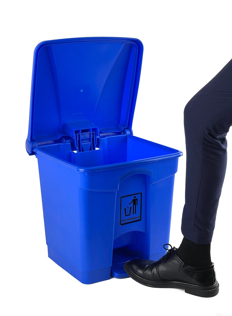 جاتور سلة مهملات بلاستيك جيتور مع فتحة دواسة سعة 30 لتر باللون الأزرق - Image 5