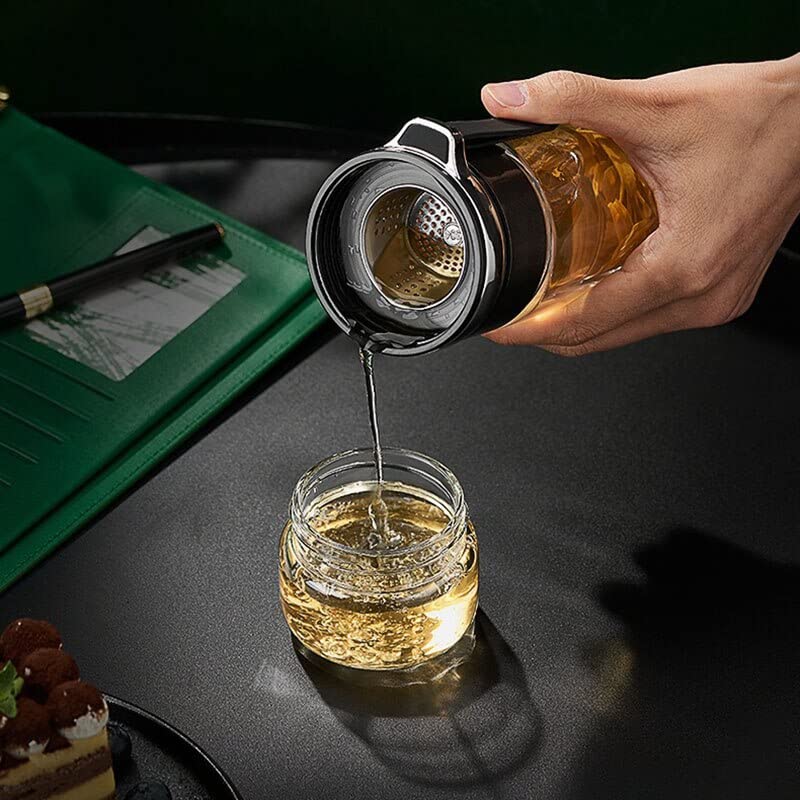 THE VENTI VENTI Misfein Premium Detox Tea Infuser Bottle DoubleWalled Glass BPAFree EcoFriendly HeatResistant with Protective Sleeve Perfect for Busy Moms 320 ml Twin Blue - Image 2
