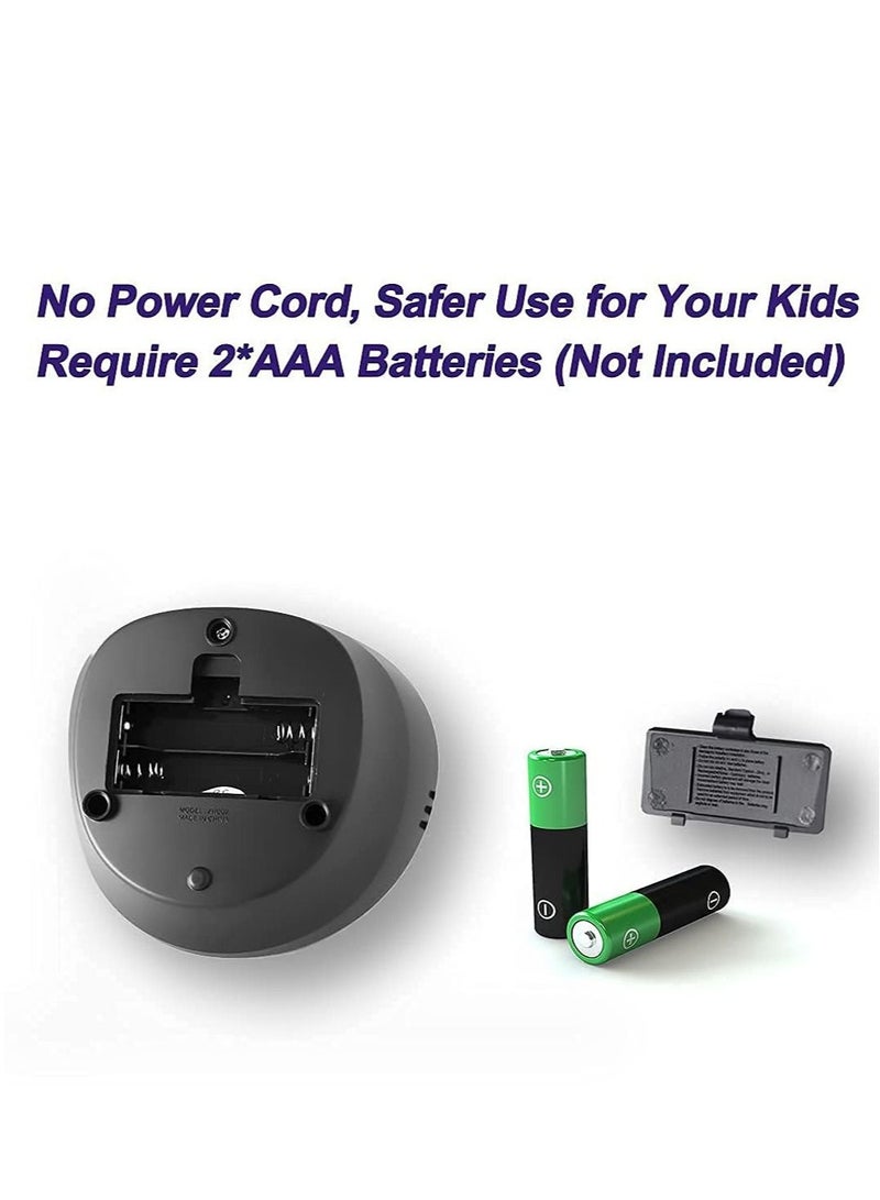 Captaintech LCD Digital Alarm Clock Battery Operated Only Small, Blue Backlight, Ascending Alarm Volume - Image 5