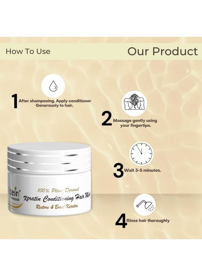 Ktein Natural 100% Plant Derived Keratin Conditioning Hair Mask (100Gm) - Image 5