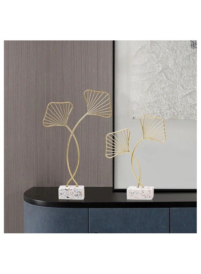 Set Of 2 Sizes Lotus Wire Abstract  - Image 1