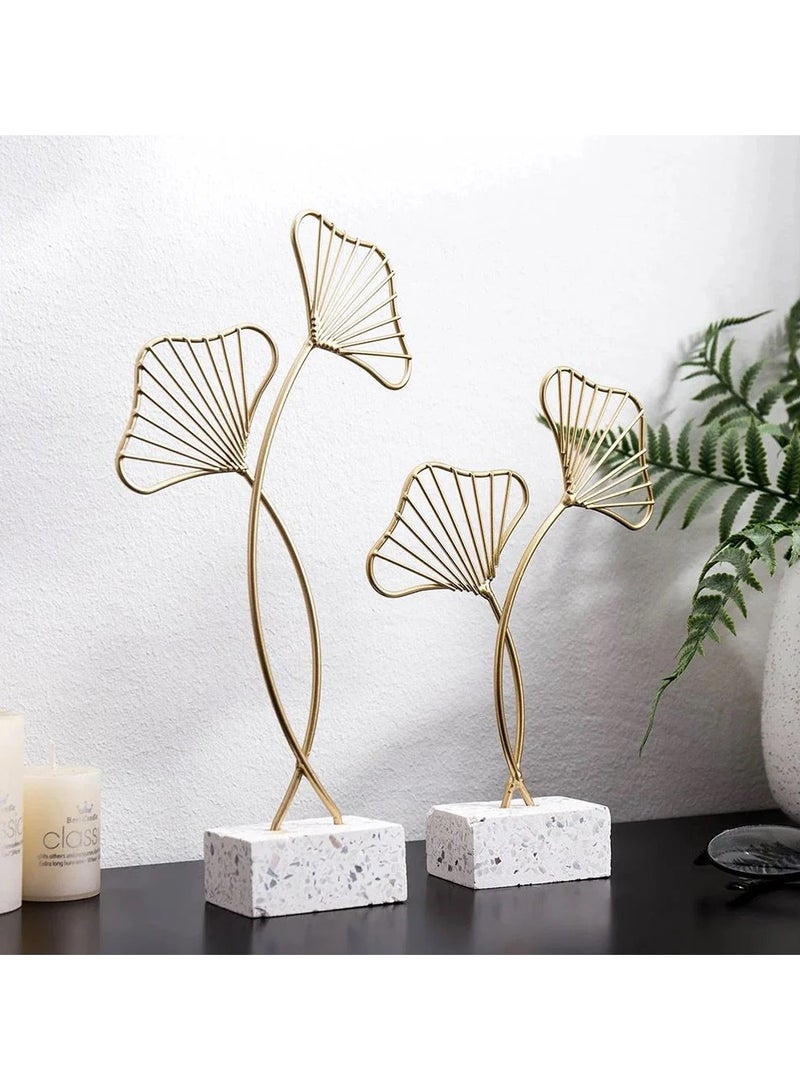Set Of 2 Sizes Lotus Wire Abstract  - Image 2