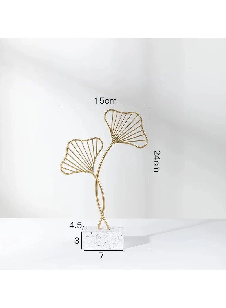 Set Of 2 Sizes Lotus Wire Abstract  - Image 4