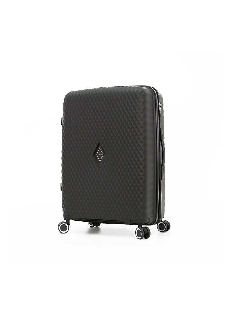 TITAN - Hardside Luggage Trolley Bag 3 Pieces Set,Black (S-20",M-24",L-28") - Image 1