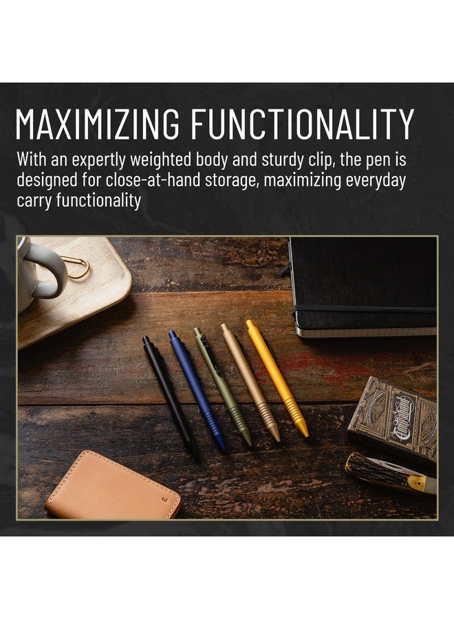 Everyman Midnight Super Matte Grafton Pen Pocketsize Writing Pen Luxury Edc Premium Ink Pen Bold Point Ballpoint Pens Office Supplies Fine Point Smooth Writing Pen With Grooved Grip - Image 5