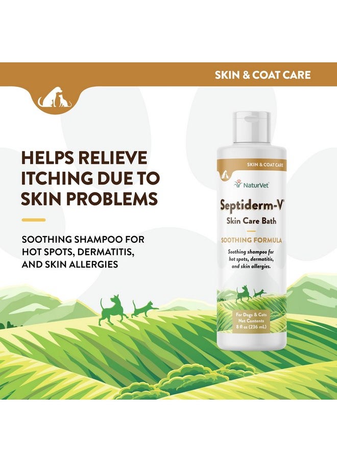NaturVet - NaturVet Septiderm-V Skin Care Bath Wash for Dogs & Cats - Pet Health Supplement for Dermatitis, Dog Skin Allergies, Itching, Hot Spots - Pet Shampoo, Grooming Aid - 8 Oz. - Image 1