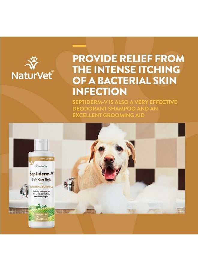NaturVet - NaturVet Septiderm-V Skin Care Bath Wash for Dogs & Cats - Pet Health Supplement for Dermatitis, Dog Skin Allergies, Itching, Hot Spots - Pet Shampoo, Grooming Aid - 8 Oz. - Image 1