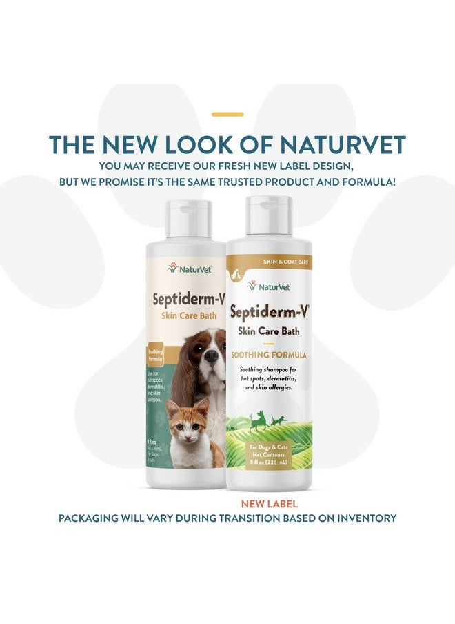 NaturVet - NaturVet Septiderm-V Skin Care Bath Wash for Dogs & Cats - Pet Health Supplement for Dermatitis, Dog Skin Allergies, Itching, Hot Spots - Pet Shampoo, Grooming Aid - 8 Oz. - Image 1