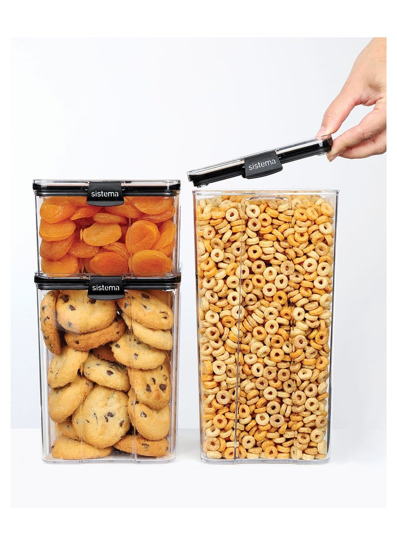 sistema Sistema Tritan Ultra Square 2.75L, stackable container, comes with clear finish, durable and shatter proof. Is dishwasher safe and BPA Free.  - Image 4