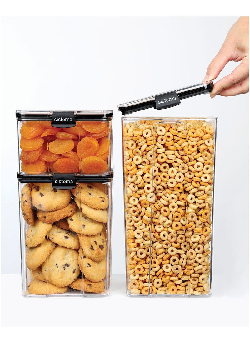 sistema Sistema Tritan Ultra Square 2.75L, stackable container, comes with clear finish, durable and shatter proof. Is dishwasher safe and BPA Free.  - Image 5