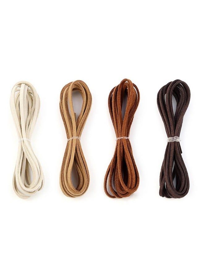 Tenalleys Tenalleys Leather String Suede Cord Leather Cords Rope String for Jewelry Making Necklace Bracelet Art Crafts Beading (4 Colors,3mm x 2.2 Yard)  - Image 1