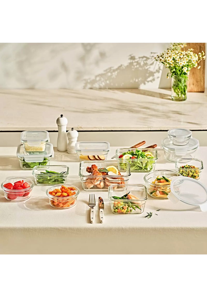 Glasslock 26-Piece Glass Food Storage Containers With Lids Clear Oven, Microwave and  Frezer Safe  - Image 3