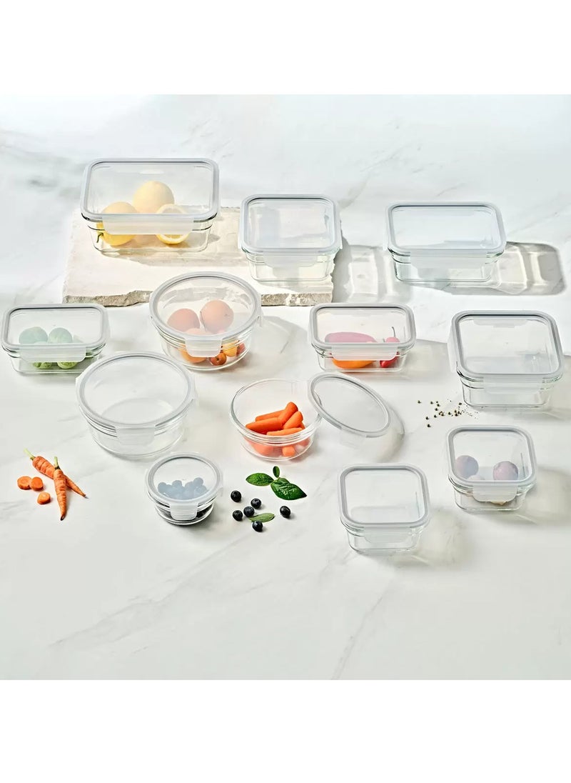 Glasslock 26-Piece Glass Food Storage Containers With Lids Clear Oven, Microwave and  Frezer Safe  - Image 4