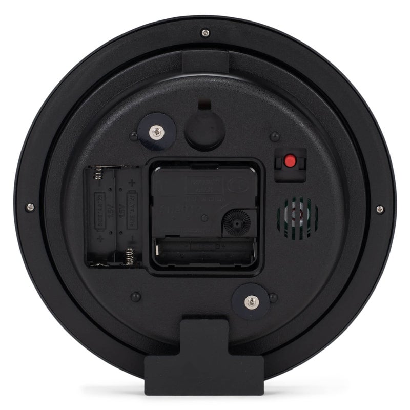 Mark Feldstein & Associates Footprints in The Sand Inspirational Silver Tone 8 inch Three Hymn Sound Clock - Image 4