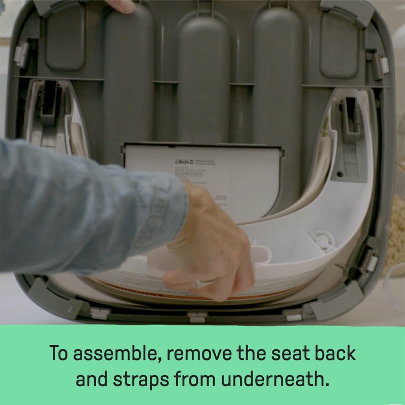 Ingenuity Baby Base 2-in-1 Booster Feeding and Floor Seat with Self-Storing Tray - Cashmere - Image 4