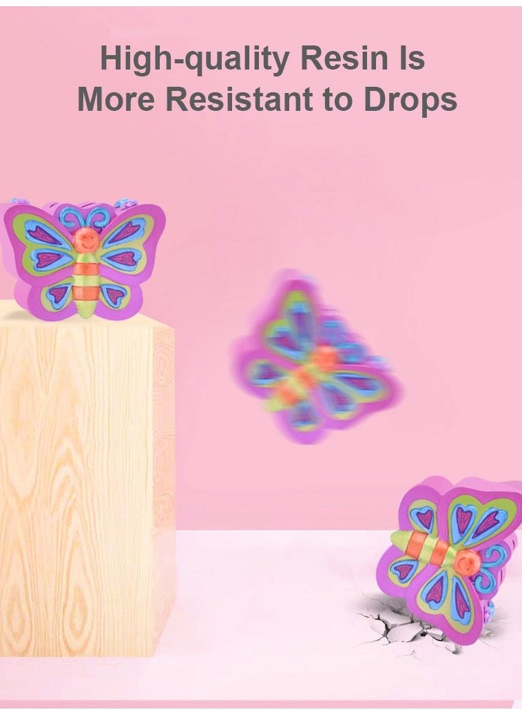 المنزل الذكي مجموعة أدوات صناعة صندوق المجوهرات الذكي للبنات، قم بتلوين صندوق المجوهرات الخاص بك مع 3 صناديق مجوهرات، صبغة ملونة، ملصقات، بريق، فرشاة طلاء ومئزر هدية لأحبائك - Image 4