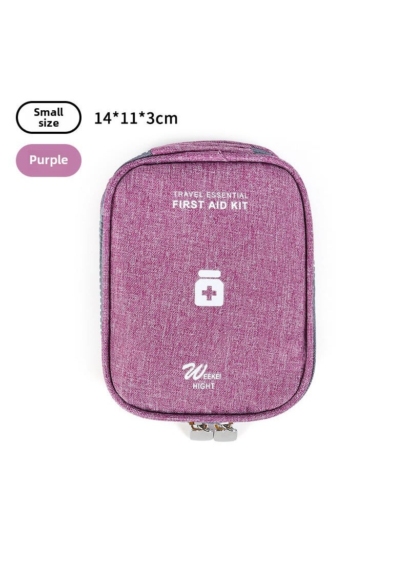Generic - Portable Medical Organizer Bag for Travel Emergency Purple small size - Image 1