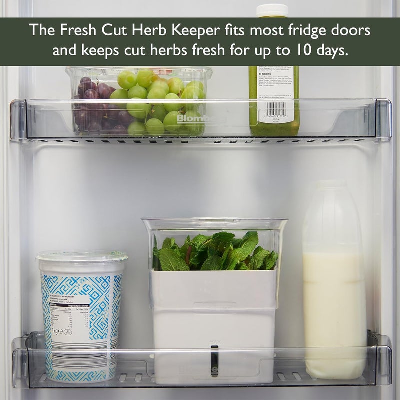 Cole & Mason Tealby Fresh Cut Herb Keeper, Herb Pot for Fridge/Herb Storage/Herb Saver/Herb Box, Acrylic, (H) 230 mm x (W) 185 mm x (D) 120 mm, Includes Removable Dividers - Image 4