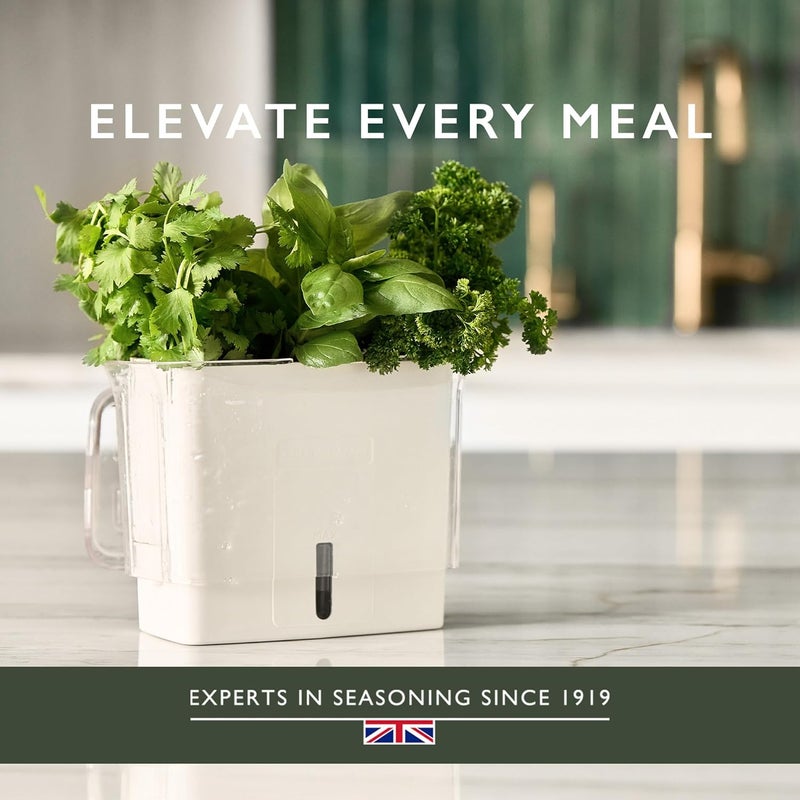 Cole & Mason Tealby Fresh Cut Herb Keeper, Herb Pot for Fridge/Herb Storage/Herb Saver/Herb Box, Acrylic, (H) 230 mm x (W) 185 mm x (D) 120 mm, Includes Removable Dividers - Image 3