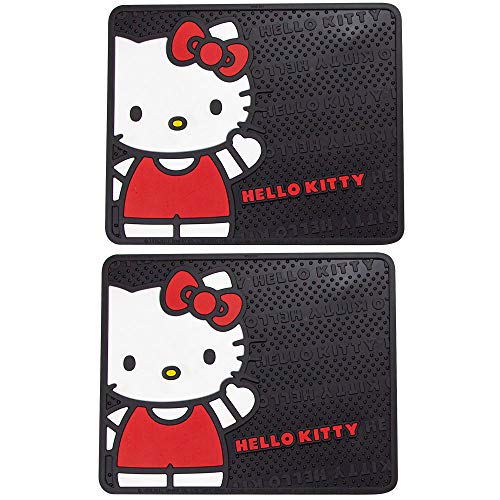 Plasticolor Hello Kitty Sanrio Waving Front & Rear Car Truck SUV Seat Rubber Floor Mats - Image 3