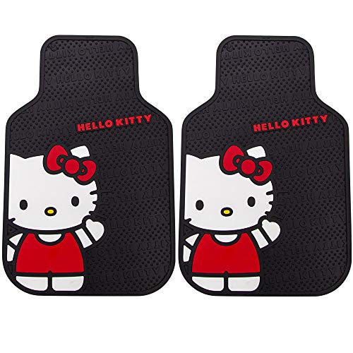 Plasticolor Hello Kitty Sanrio Waving Front & Rear Car Truck SUV Seat Rubber Floor Mats - Image 2