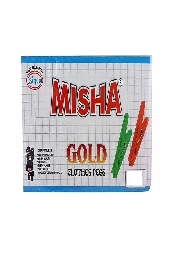 Sinco Misha Plastic Sturdy Cloth Clips Pegs Multicolor - Pack of 3 (36 Pieces) - Image 4