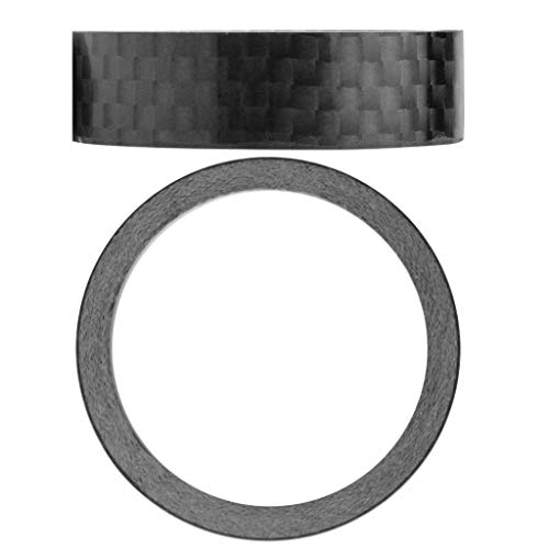 Fengek 15 Pcs Headset Spacer for Bicycle, 7 Sizes Carbon Fiber Road Bicycle Stem Headset Spacers Kit for 1-1/8 Inch Stem, 1mm 2mm 3mm 5mm 10mm 15mm 20mm - Image 3