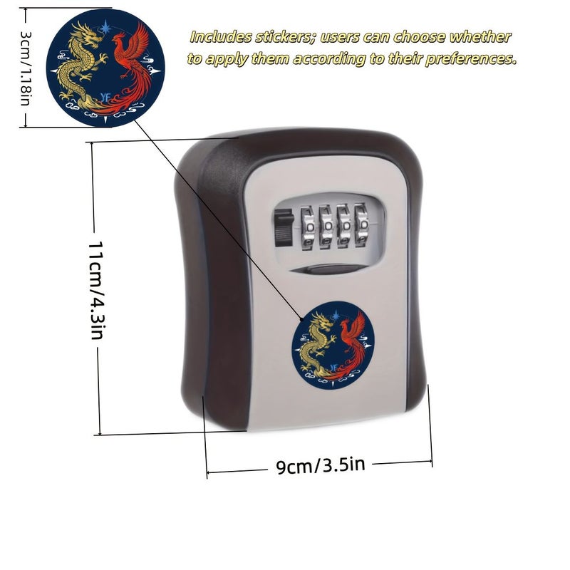 Decorative Sticker 1PC And 1PC Key Code Box Secure Password Storage For Outdoor Wall Mount - Image 3