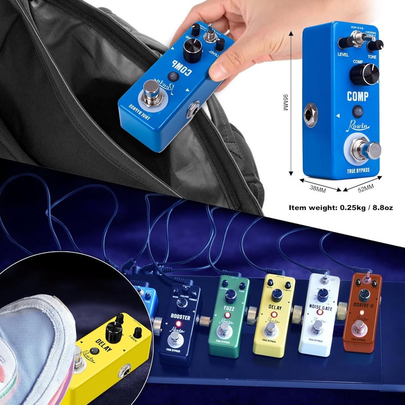 Rowin Compressor Pedal Comp Effect Pedal for Guitar - Image 3