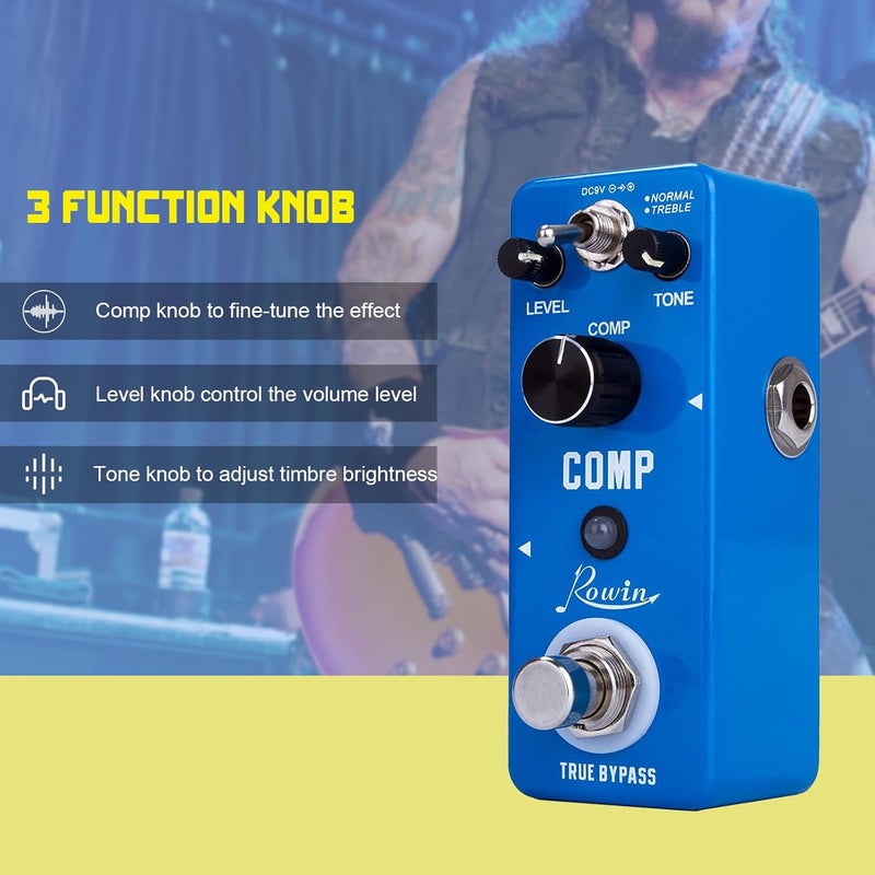 Rowin Compressor Pedal Comp Effect Pedal for Guitar - Image 2