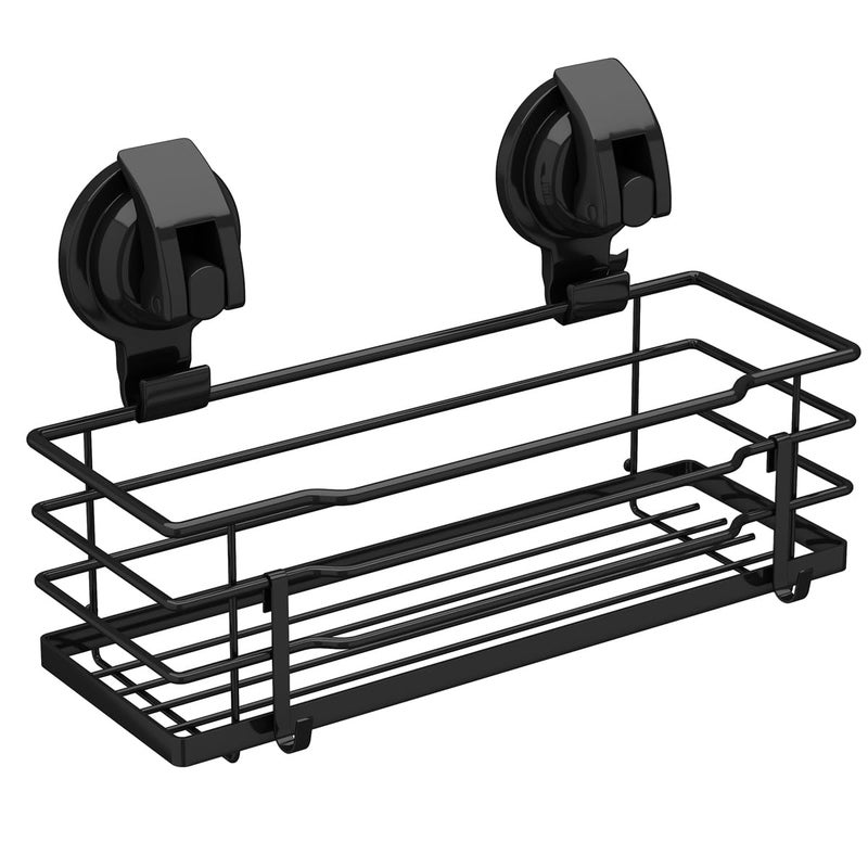 Tesot الشفط كوب دش دش دش صابون صابون مع خطافات ل Razor Sponge Rust Proof 304 الفولاذ المقاوم للصدأ الأسود - Image 2