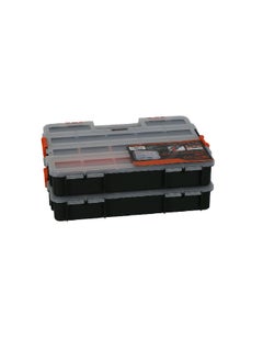 Tactix 2-Piece Multi-Compartment Interlocking Tool Organisers Black and Orange 6.6 x 37.4 x 29.4 cm 320034  - Image 5