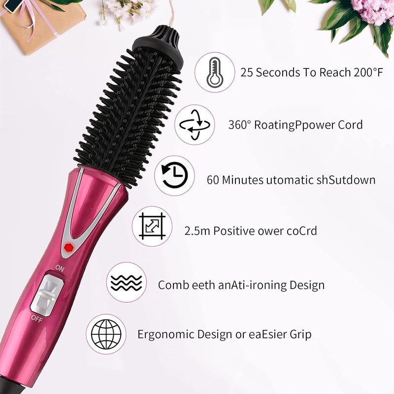 cheekyglo Electric Hair Curler, Hot Curler Brush Professional AntiScald Instant Heat Up Curling Wands Instant Heat Styling Brush Suitable for All Hair Types (US Plug（110240V）) - Image 3
