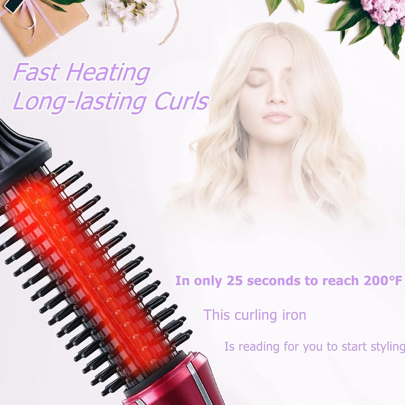 cheekyglo Electric Hair Curler, Hot Curler Brush Professional AntiScald Instant Heat Up Curling Wands Instant Heat Styling Brush Suitable for All Hair Types (US Plug（110240V）) - Image 4