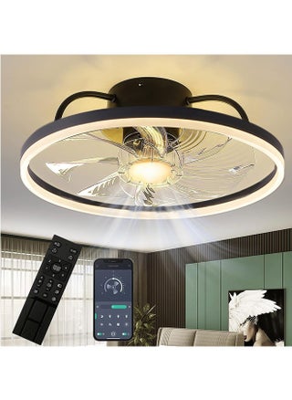 Ceiling Fans with Lights, Low Profile Modern Ceiling Fans with Lights Remote, 50CM Flush Mount Ceiling Fans Dimmable with Memory Function, Smart Ceiling Fans for Bedroom and Kitchen - pzsku/Z6798040AF6CDA779A705Z/45/1746195758/1c52cd13-e032-4959-989a-95e7fbee79a7