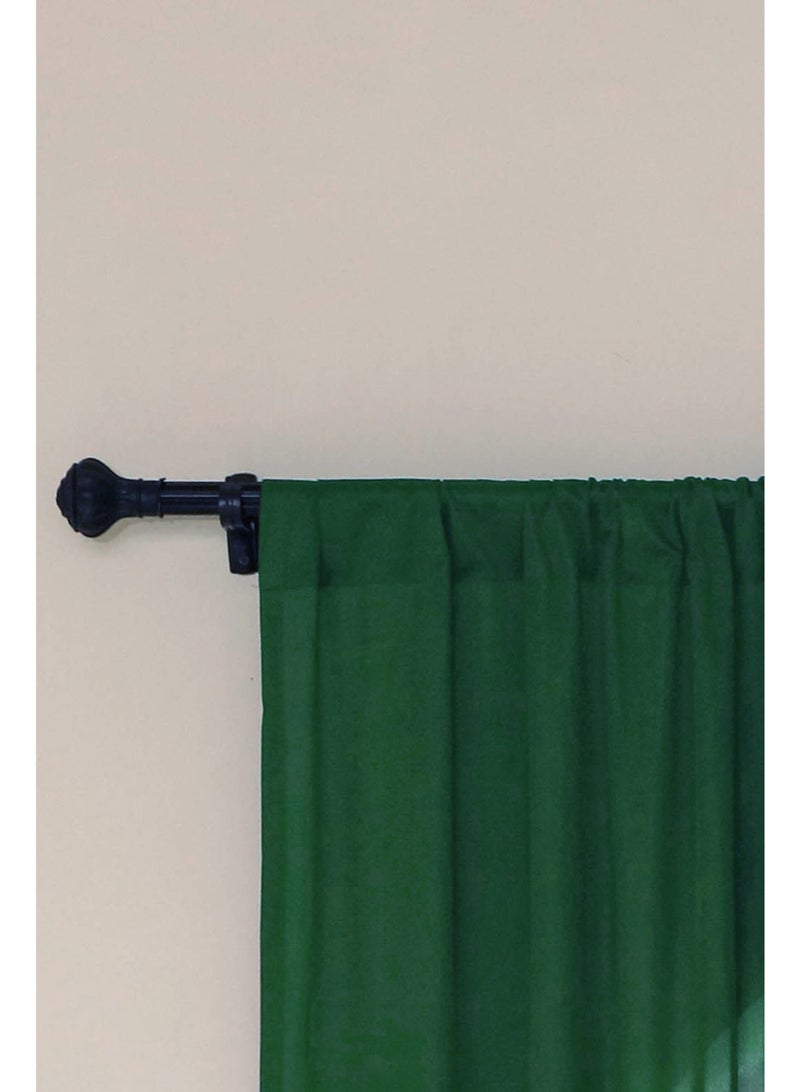 2 Panels Pocket Lace Thick Semi Sheer Voile Curtains Green Tulle Drapes，Portiere Door Curtain 160 cm width, 210 cm length, Romantic gauze curtains, Breathable Curtains for Living Room Bedroom Decor - Image 3