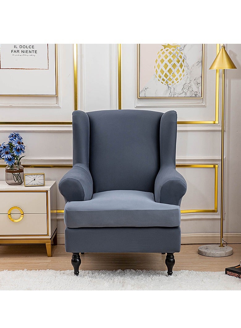 DUNISO Recliner sofa cover, high elasticity armrest chair cover, fully wrapped tiger stool cover, furniture protection cover, single sofa cover, split design, universal for all seasons,grey - Image 1