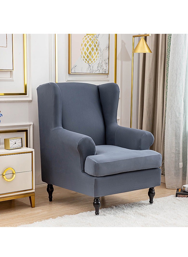 DUNISO Recliner sofa cover, high elasticity armrest chair cover, fully wrapped tiger stool cover, furniture protection cover, single sofa cover, split design, universal for all seasons,grey - Image 4