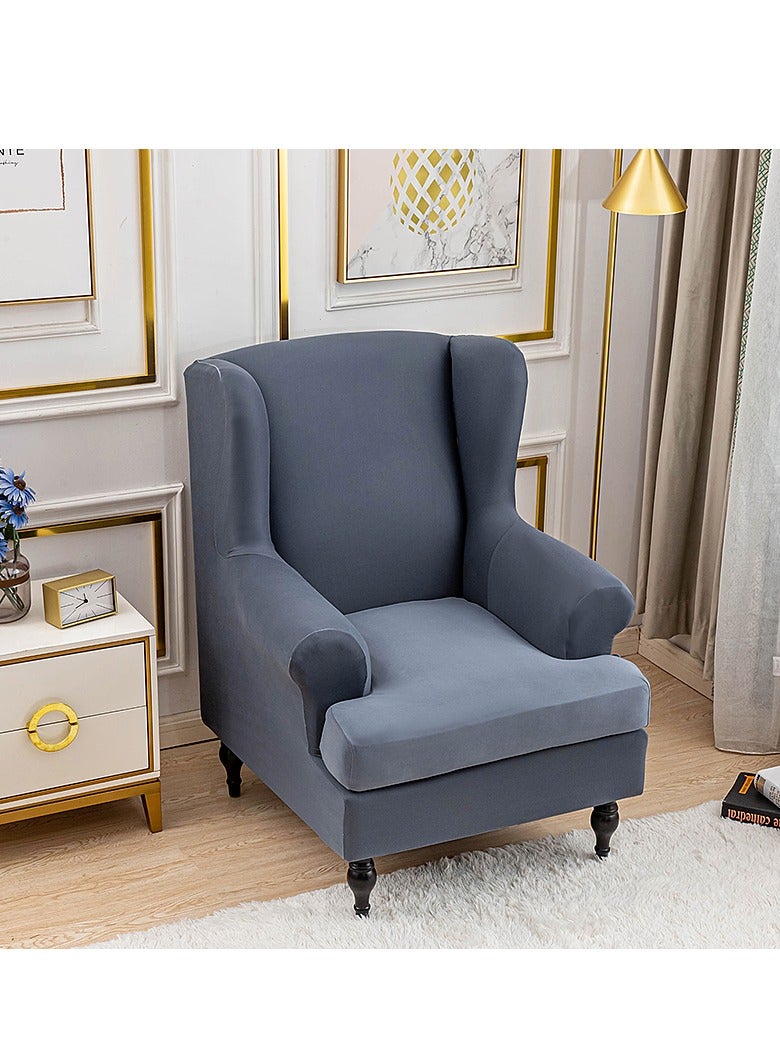 DUNISO Recliner sofa cover, high elasticity armrest chair cover, fully wrapped tiger stool cover, furniture protection cover, single sofa cover, split design, universal for all seasons,grey - Image 3