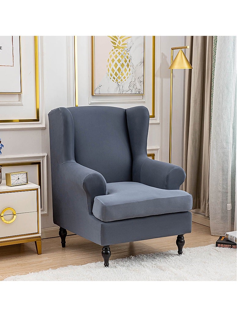 DUNISO Recliner sofa cover, high elasticity armrest chair cover, fully wrapped tiger stool cover, furniture protection cover, single sofa cover, split design, universal for all seasons,grey - Image 2