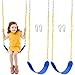 TURFEE 2 Pack Swing for Outdoor Swing Set Swing Seat Replacement Kit with 66 Heavy Duty Chains 4 Snap Hook for Kids Outdoor Play Playground Trees Playground Blue - Image 4