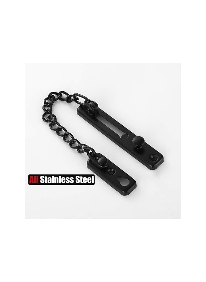 promass Door Chain Lock Door Latch, Stainless Steel Chain Door Guard with Spring Anti-Theft Press Lock, Punch Free Door Chain Lock, Bedroom Home Security Door Sliding Safety Chain Lock - Image 4