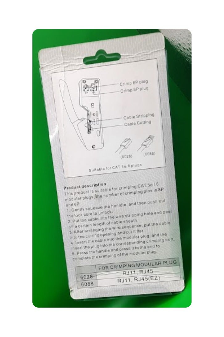 Modular Plug Crimper | Professional RJ45/RJ11 Crimper | Durable and Ergonomic Design  - Image 3