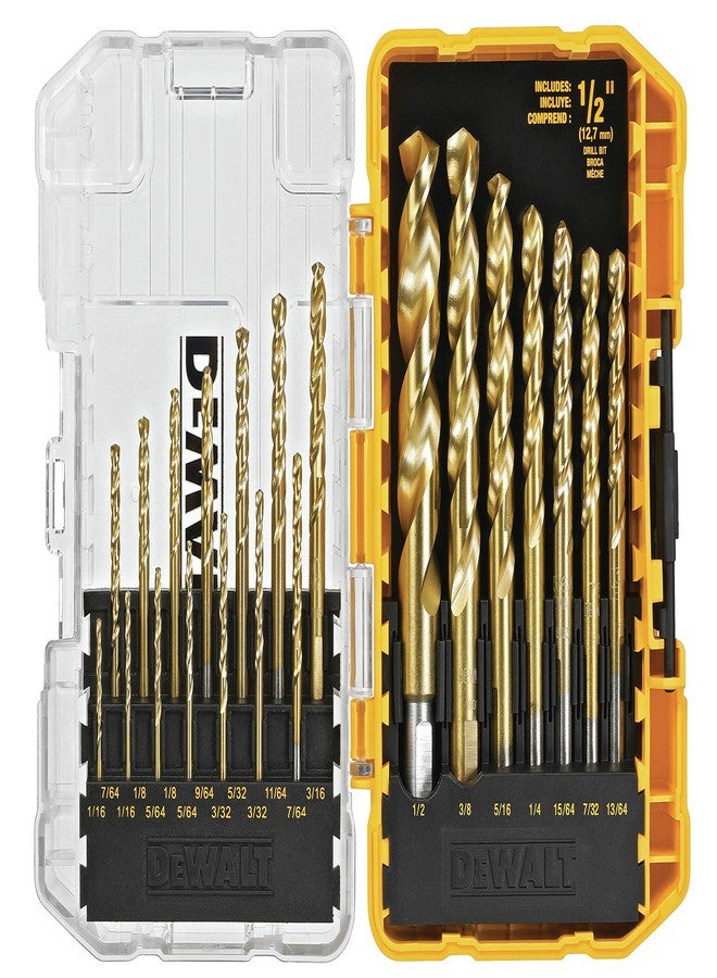 DEWALT Titanium Nitride Drill Bit Set, 21-Piece (DW1342) - Image 1