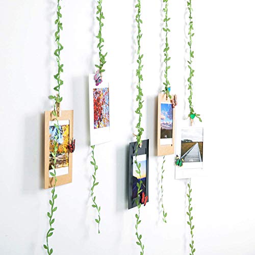 BS AMOR Artificial Hanging Olive Green Leaves Leaf Trim Ribbon -3 Meter - for DIY Craft Party Wedding Home Decoration (Olive Green) (3 Meter) - Image 2